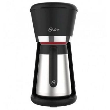 Cafetera Oster Negra de Acero Inoxidable de 0.7L y Jarra Térmica