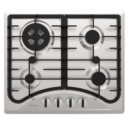 Cooktop a Gas Oster Semi-Profesional Inoxidable 4 Quemadores