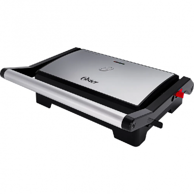 Mini parrilla eléctrica 2 en 1 de acero inoxidable Oster