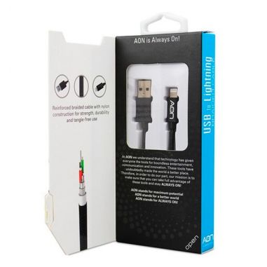 Cable USBA a Lightning MFI 2M Negro