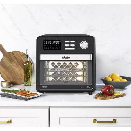 Horno y Freidora Eléctrica Oster OFOR160 15L 1600W 10en1