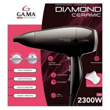 Secador De Pelo Gama Diamond Ceramic Negro
