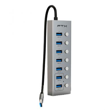 Hub FTX USB-A 3.0 – 7 Puertos / 5Gbps...